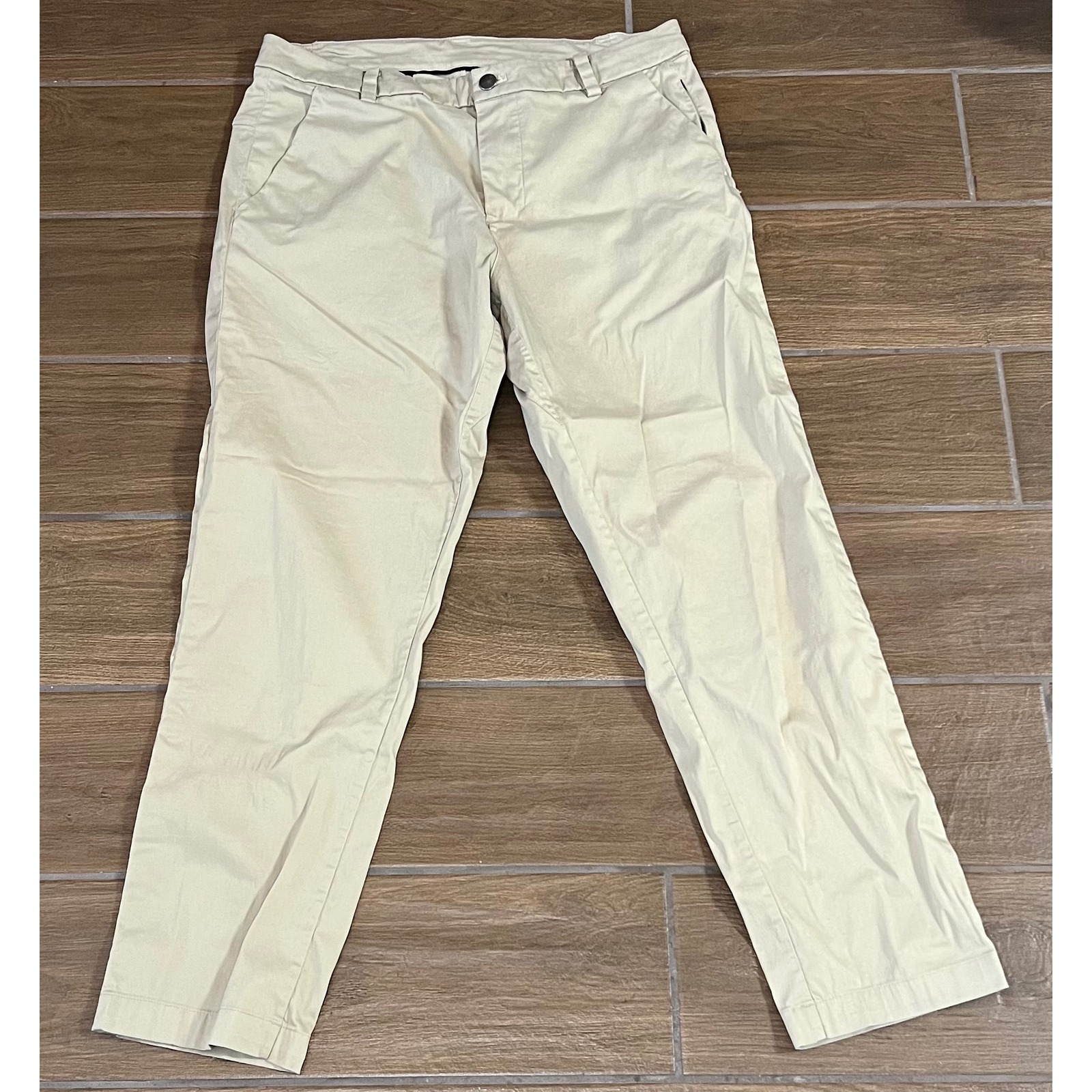Lululemon Commission Slim-Fit Pant Khaki Tan Mens 31x28 Chino Trousers